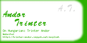 andor trinter business card